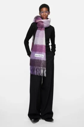 Rutig halsduk i mohair