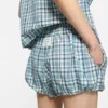 Rynkade rutiga shorts
