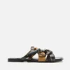 Sandaler med läderremmar