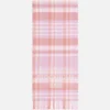 Scarf med rutmönster och logotyp – bred