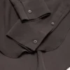 Silkesblus med cowl-hals