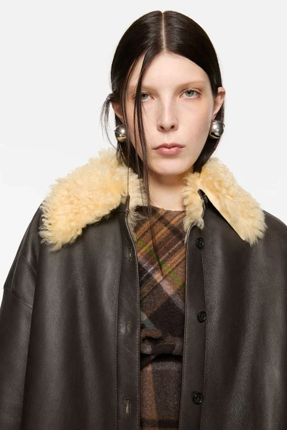 Skjortjacka i shearling