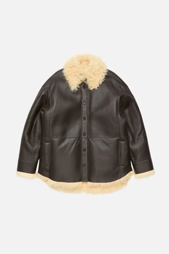 Skjortjacka i shearling