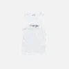Skrynklig tanktop med tryck