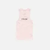 Skrynklig tanktop med tryck