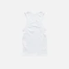 Skrynklig tanktop med tryck