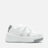 Sneakers i läder med kardborreband