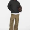 Fleece-hoodie med logotyp