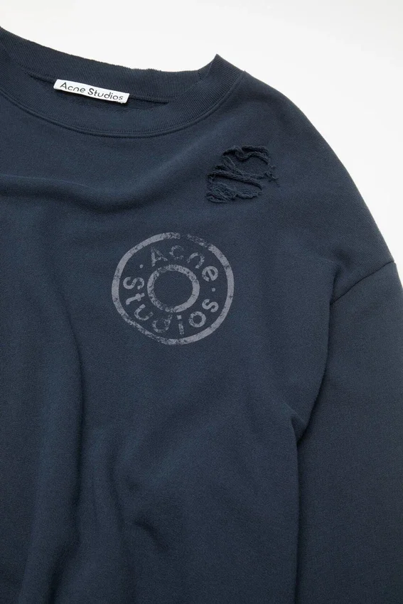 Sweatshirt i sliten fleece