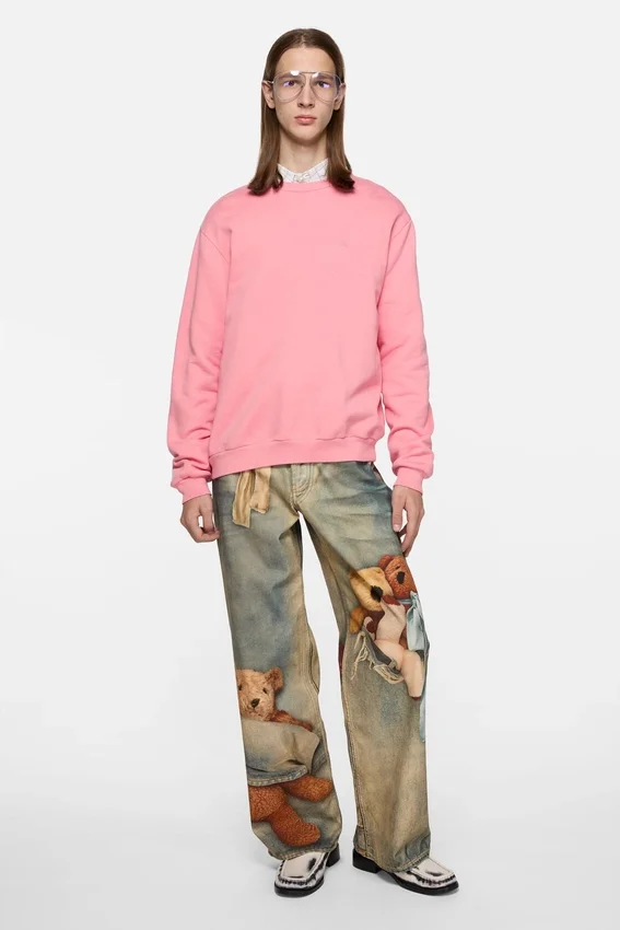 Sweatshirt med fleece-logotyp