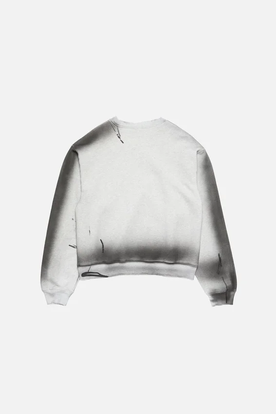 Sweatshirt med sprayat logotryck