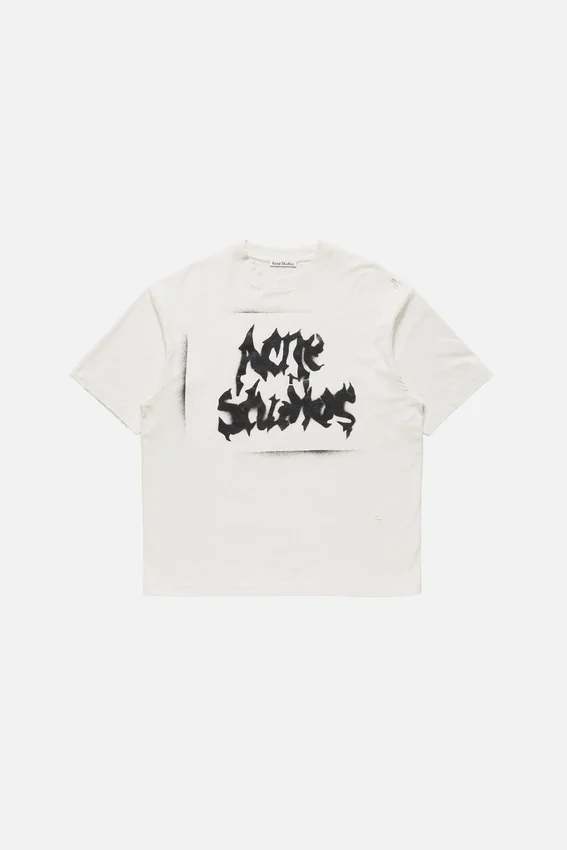 T-shirt med gotisk logotyp