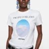 T-shirt med grafiskt tryck i figursydd passform
