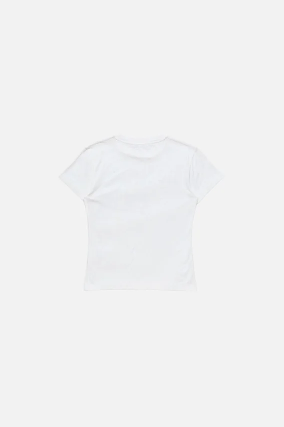 T-shirt med grafiskt tryck i figursydd passform