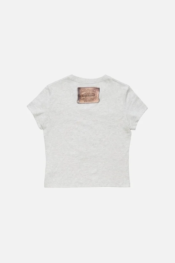T-shirt med grafiskt tryck i figursydd passform