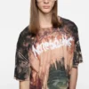 T-shirt med logotyp och strass