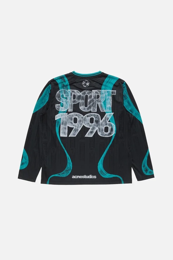 T-shirt med sporttröje-motiv
