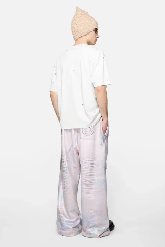 T-shirtar med slitet logo-tryck