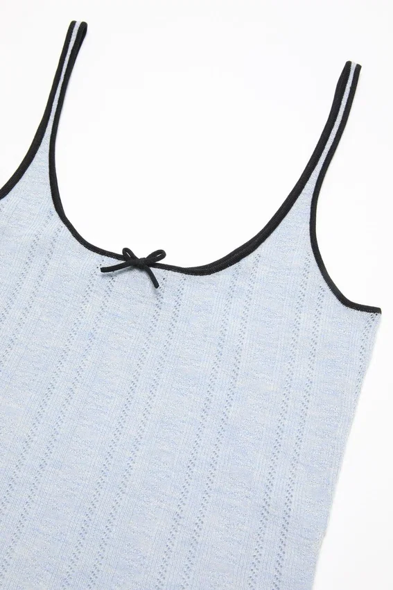 Tanktop i silkesstickat