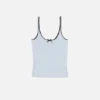 Tanktop i silkesstickat