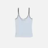 Tanktop i silkesstickat