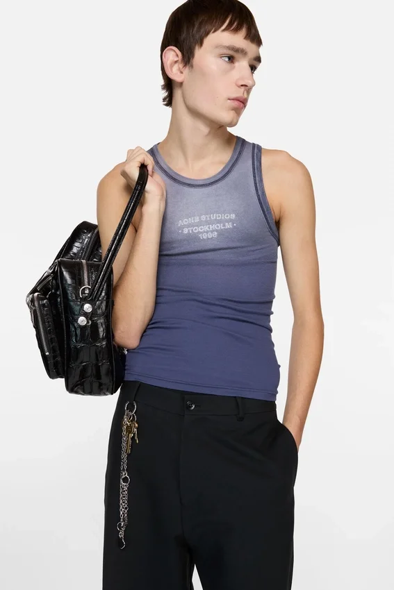 Tanktop med sprayat logotryck