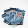 tote-väska med denimtryck