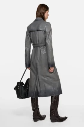 Trenchcoat i ombré-läder