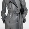 Trenchcoat i ombré-läder