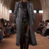 Trenchcoat i ombré-läder