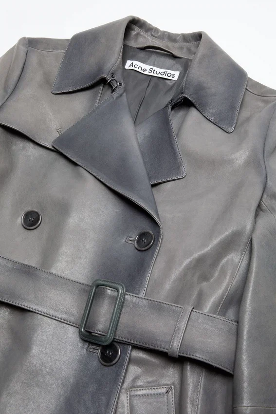 Trenchcoat i ombré-läder
