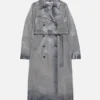 Trenchcoat i ombré-läder