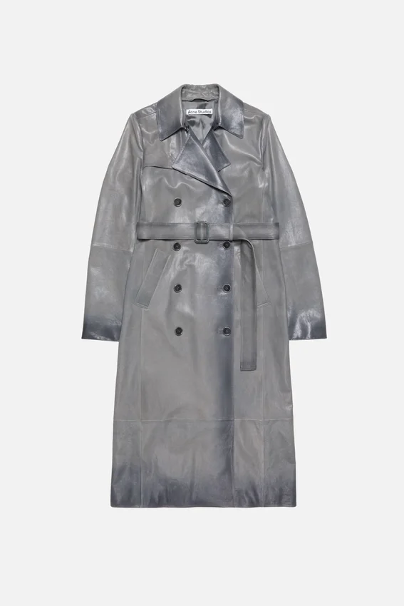 Trenchcoat i ombré-läder