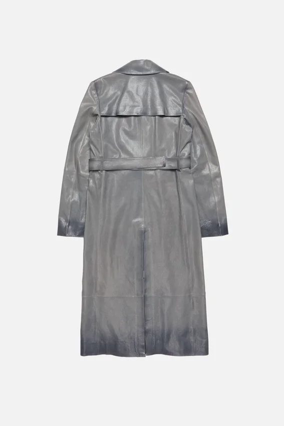 Trenchcoat i ombré-läder