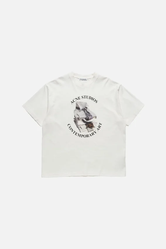 Tryckt T-shirt – avslappnad passform