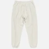 Tvättade fleece-joggingbyxor