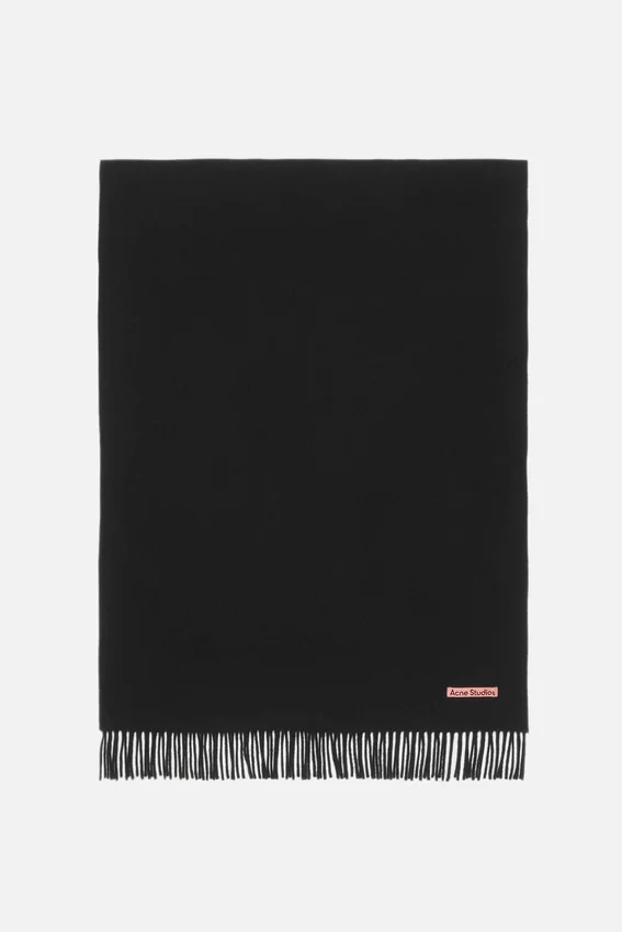 Ullhalsduk med fransar – oversized