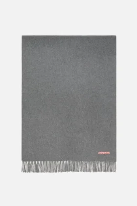 Ullhalsduk med fransar – oversized