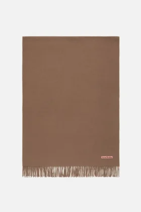 Ullhalsduk med fransar – oversized