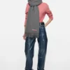 Ullhalsduk med fransar – oversized