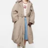 Vadderad trenchcoat
