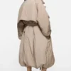 Vadderad trenchcoat
