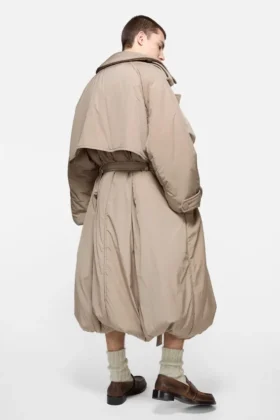 Vadderad trenchcoat