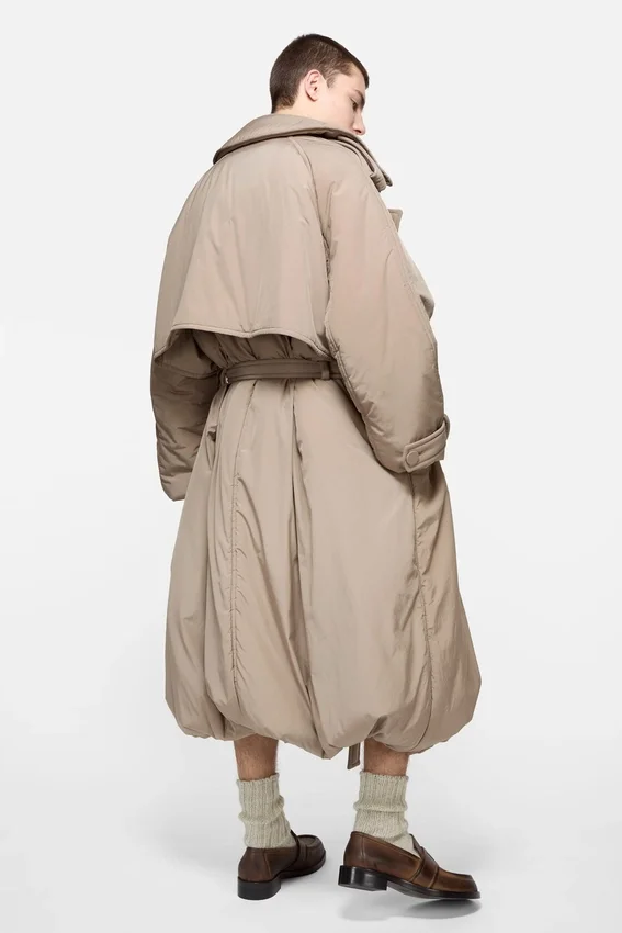 Vadderad trenchcoat