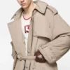 Vadderad trenchcoat