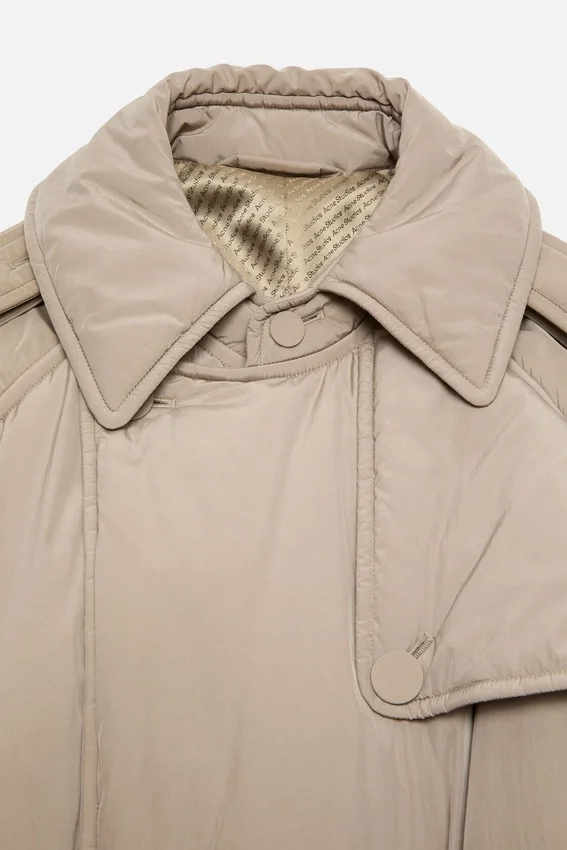 Vadderad trenchcoat
