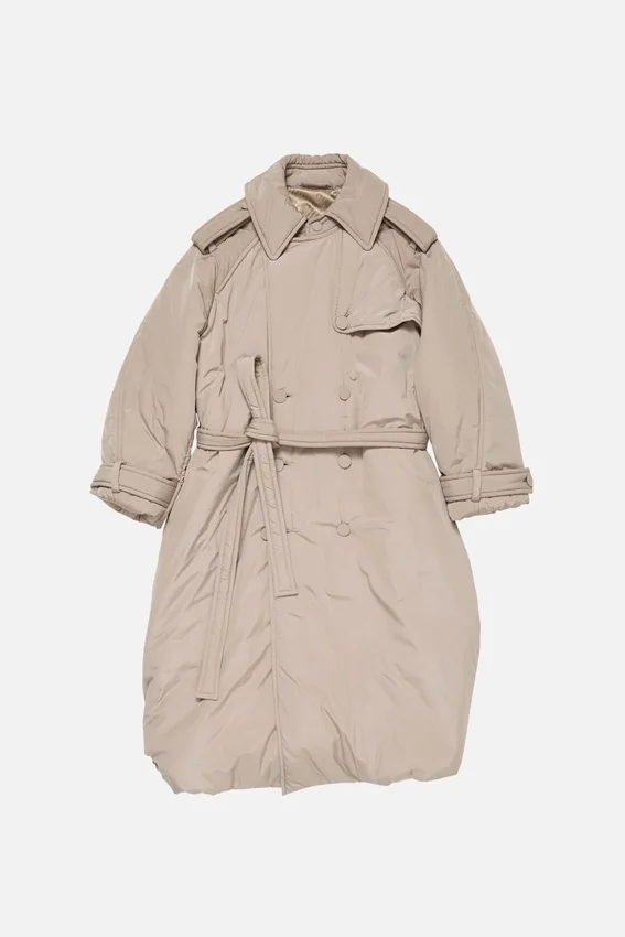 Vadderad trenchcoat