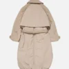 Vadderad trenchcoat