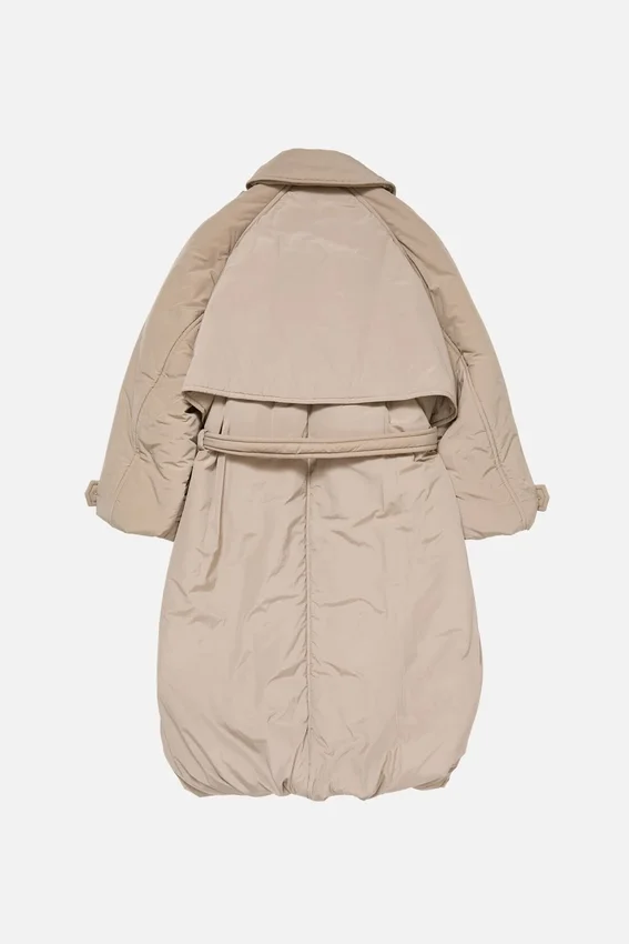 Vadderad trenchcoat