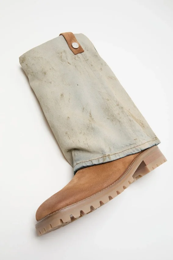 Vikt denimstövla